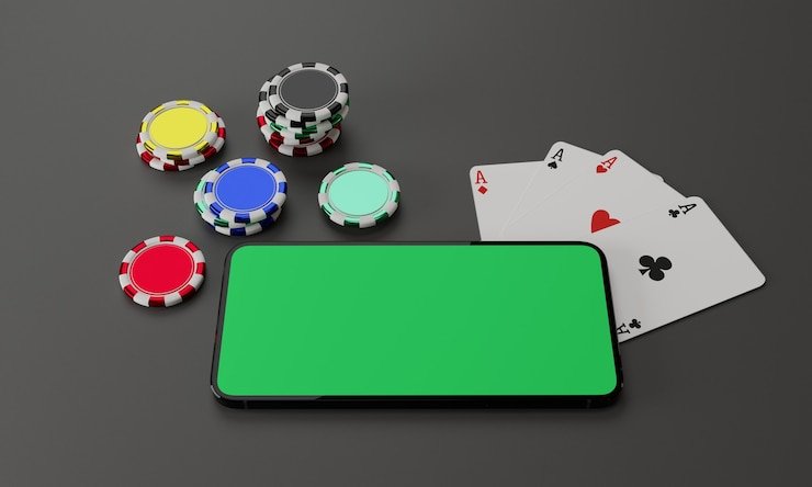 Antarmuka permainan Qiu Qiu di platform togel up dengan kartu dan chip taruhan